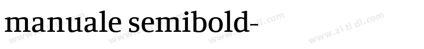manuale semibold字体转换